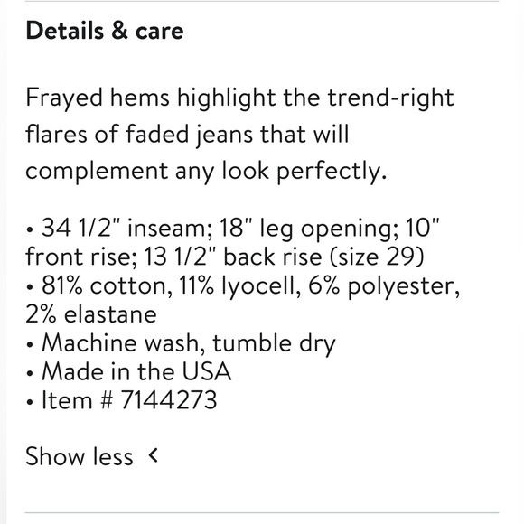 ๐ฉถNWT MOTHER DENIM HUSTLER FRAY HEM FLARE JEANS (Daytona Nights) 30 - Picture 8 of 17